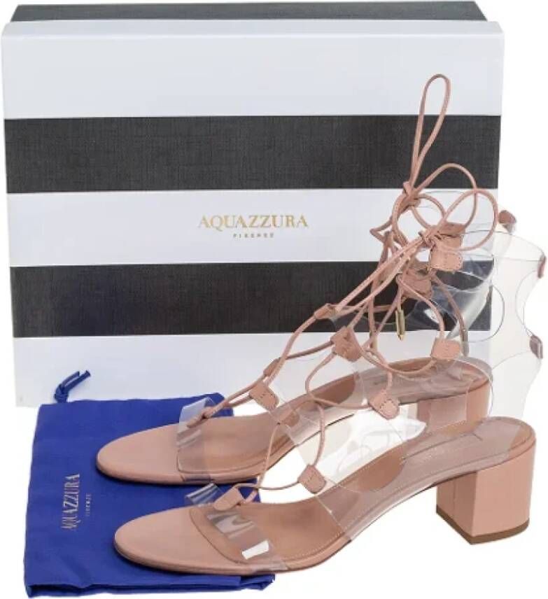 Aquazzura Pre-owned Leather sandals Beige Dames