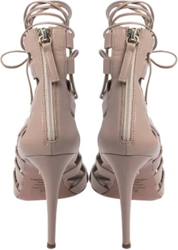 Aquazzura Pre-owned Leather sandals Beige Dames