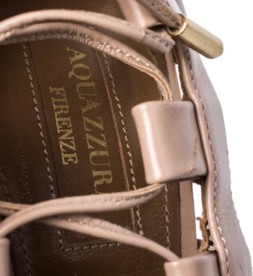 Aquazzura Pre-owned Leather sandals Beige Dames