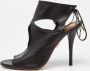 Aquazzura Pre-owned Leather sandals Black Dames - Thumbnail 2