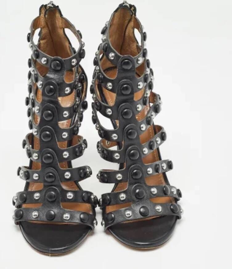 Aquazzura Pre-owned Leather sandals Black Dames