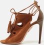 Aquazzura Pre-owned Leather sandals Brown Dames - Thumbnail 2