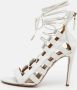 Aquazzura Pre-owned Leather sandals White Dames - Thumbnail 2