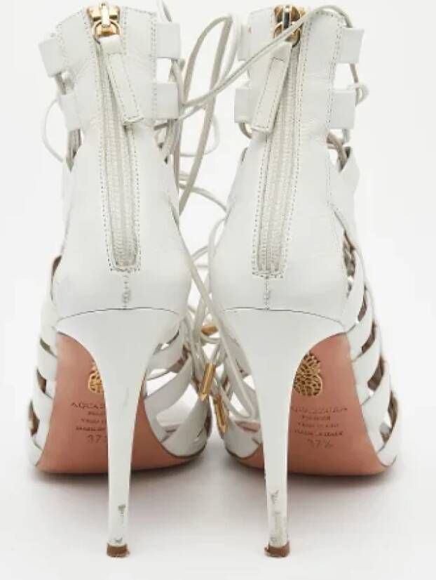 Aquazzura Pre-owned Leather sandals White Dames