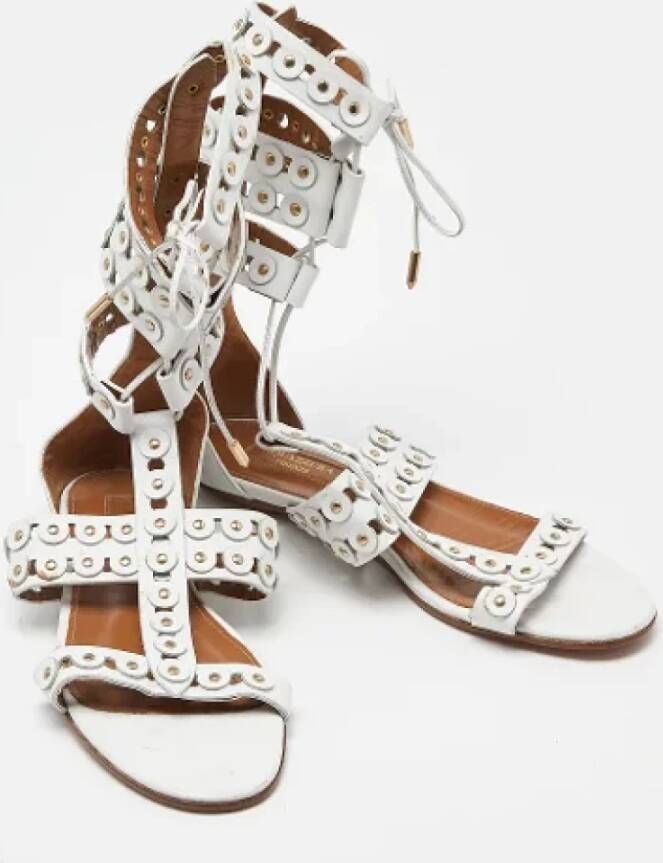 Aquazzura Pre-owned Leather sandals White Dames