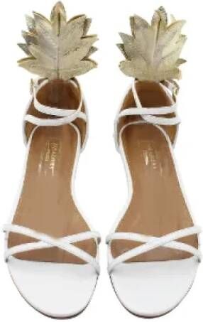 Aquazzura Pre-owned Leather sandals White Dames