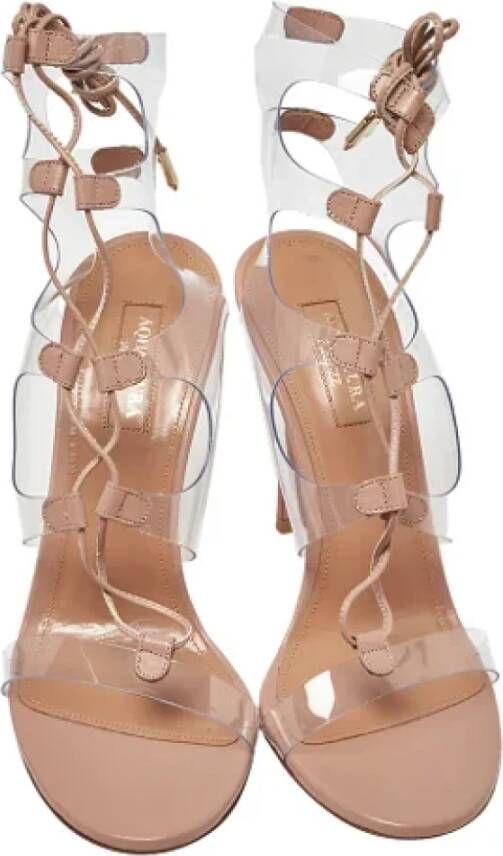 Aquazzura Pre-owned Plastic sandals Beige Dames