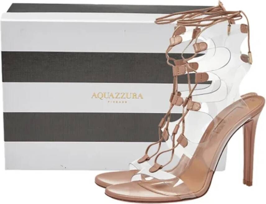 Aquazzura Pre-owned Plastic sandals Beige Dames