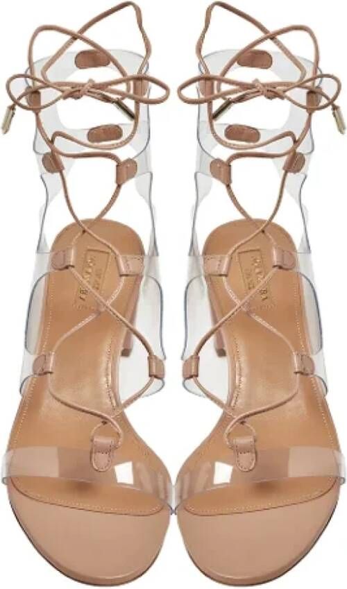 Aquazzura Pre-owned Plastic sandals Beige Dames
