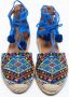 Aquazzura Pre-owned Raffia flats Blue Dames - Thumbnail 2