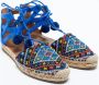 Aquazzura Pre-owned Raffia flats Blue Dames - Thumbnail 3