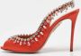 Aquazzura Pre-owned Satin heels Orange Dames - Thumbnail 2