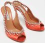 Aquazzura Pre-owned Satin heels Orange Dames - Thumbnail 4