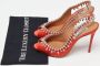 Aquazzura Pre-owned Satin heels Orange Dames - Thumbnail 9