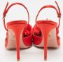 Aquazzura Pre-owned Satin heels Red Dames - Thumbnail 5