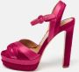 Aquazzura Pre-owned Satin sandals Pink Dames - Thumbnail 2