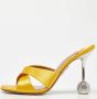 Aquazzura Pre-owned Satin sandals Yellow Dames - Thumbnail 2