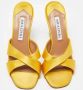 Aquazzura Pre-owned Satin sandals Yellow Dames - Thumbnail 3