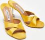 Aquazzura Pre-owned Satin sandals Yellow Dames - Thumbnail 4