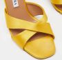 Aquazzura Pre-owned Satin sandals Yellow Dames - Thumbnail 7