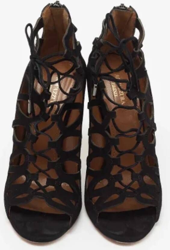 Aquazzura Pre-owned Suede boots Black Dames