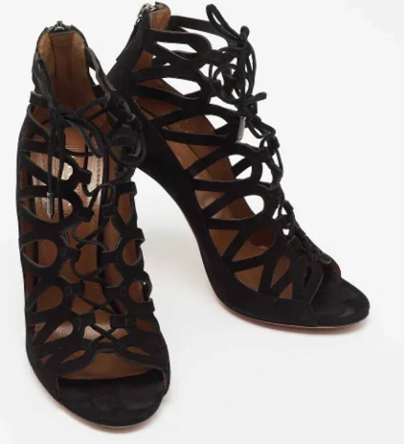 Aquazzura Pre-owned Suede boots Black Dames