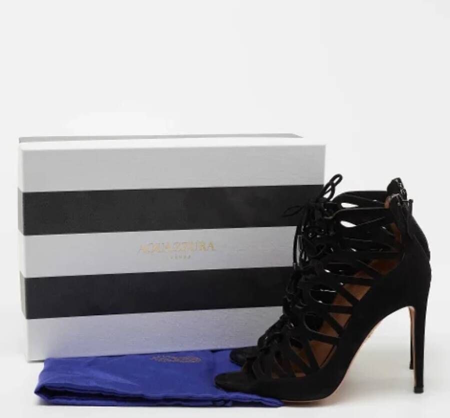 Aquazzura Pre-owned Suede boots Black Dames