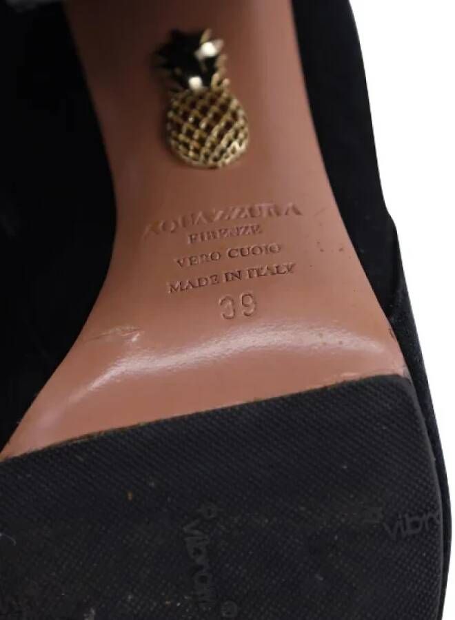 Aquazzura Pre-owned Suede boots Black Dames