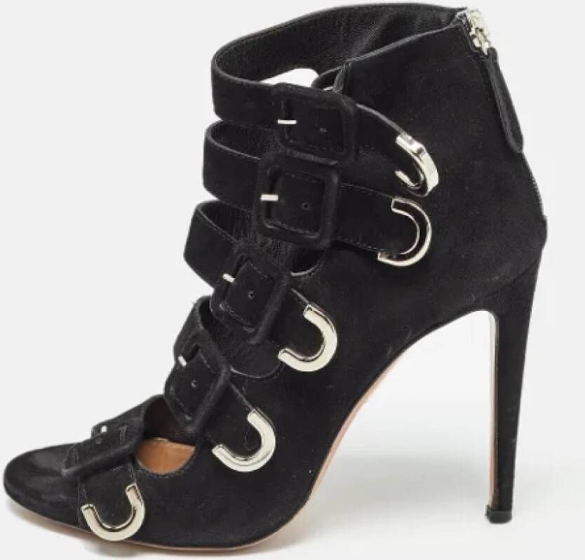 Aquazzura Pre-owned Suede boots Black Dames