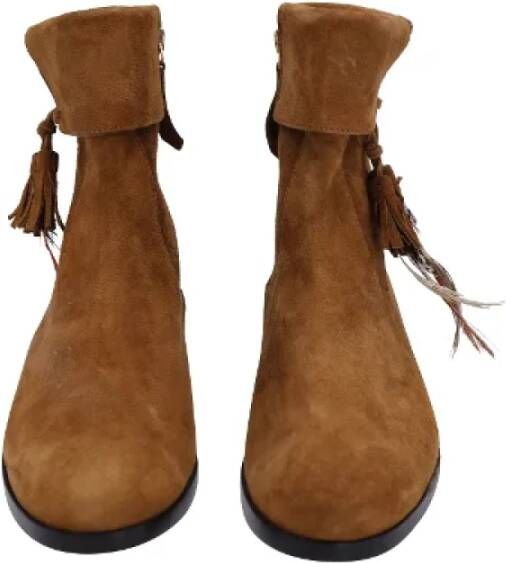 Aquazzura Pre-owned Suede boots Brown Dames