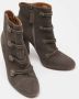 Aquazzura Pre-owned Suede boots Gray Dames - Thumbnail 4