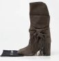 Aquazzura Pre-owned Suede boots Gray Dames - Thumbnail 9