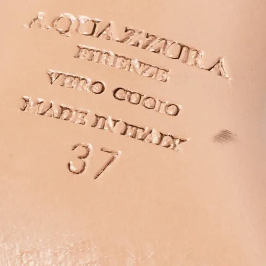 Aquazzura Pre-owned Suede heels Beige Dames