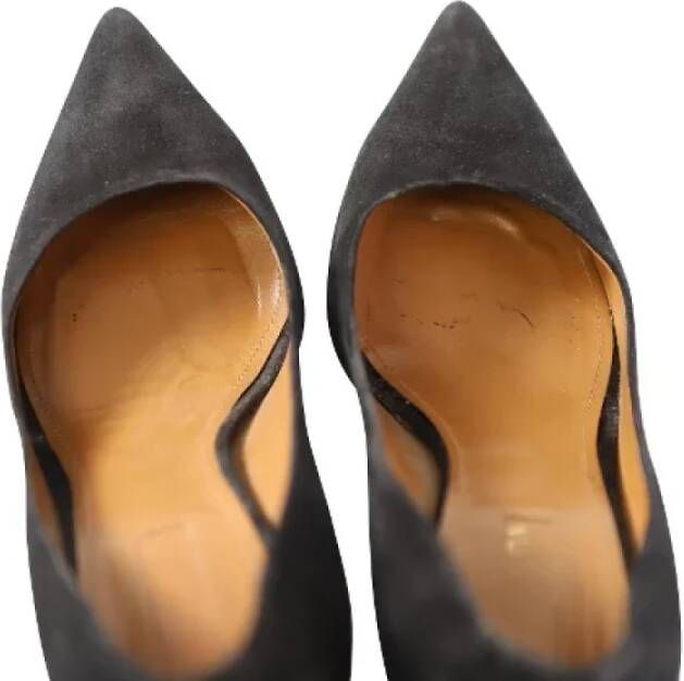 Aquazzura Pre-owned Suede heels Black Dames