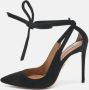 Aquazzura Pre-owned Suede heels Black Dames - Thumbnail 2