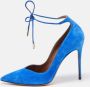 Aquazzura Pre-owned Suede heels Blue Dames - Thumbnail 2