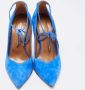 Aquazzura Pre-owned Suede heels Blue Dames - Thumbnail 3