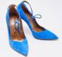 Aquazzura Pre-owned Suede heels Blue Dames - Thumbnail 5