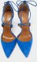 Aquazzura Pre-owned Suede heels Blue Dames - Thumbnail 3