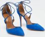 Aquazzura Pre-owned Suede heels Blue Dames - Thumbnail 4