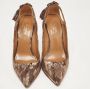 Aquazzura Pre-owned Suede heels Brown Dames - Thumbnail 3