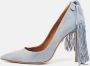 Aquazzura Pre-owned Suede heels Gray Dames - Thumbnail 2