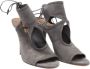 Aquazzura Pre-owned Suede heels Gray Dames - Thumbnail 4