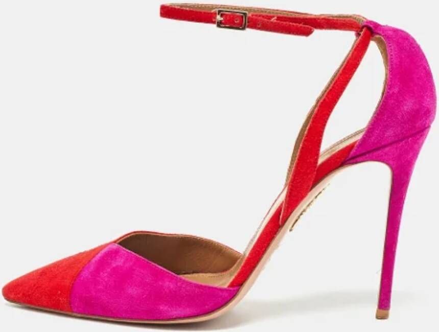 Aquazzura Pre-owned Suede heels Multicolor Dames