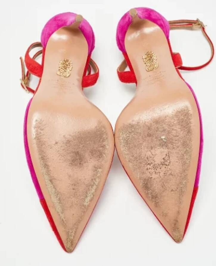 Aquazzura Pre-owned Suede heels Multicolor Dames