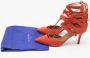 Aquazzura Pre-owned Suede heels Orange Dames - Thumbnail 9