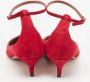 Aquazzura Pre-owned Suede heels Red Dames - Thumbnail 5