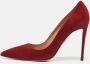 Aquazzura Pre-owned Suede heels Red Dames - Thumbnail 2