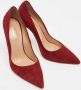Aquazzura Pre-owned Suede heels Red Dames - Thumbnail 4