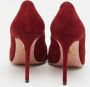 Aquazzura Pre-owned Suede heels Red Dames - Thumbnail 5
